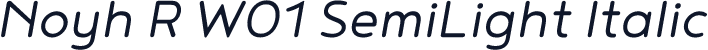Noyh R W01 SemiLight Italic