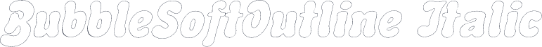 BubbleSoftOutline Italic