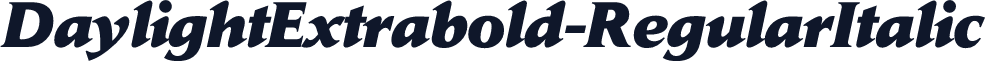 DaylightExtrabold-RegularItalic