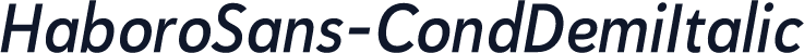 HaboroSans-CondDemiItalic
