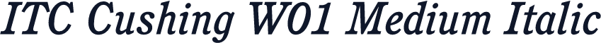 ITC Cushing W01 Medium Italic