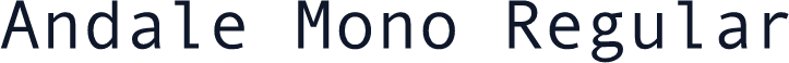 Andale Mono Regular
