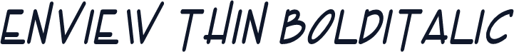 Enview Thin BoldItalic