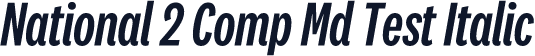 National 2 Comp Md Test Italic