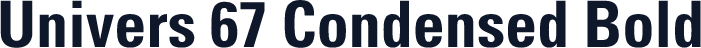 Univers 67 Condensed Bold