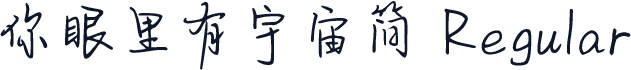 你眼里有宇宙简 Regular