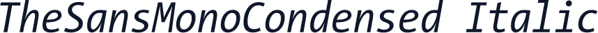 TheSansMonoCondensed Italic