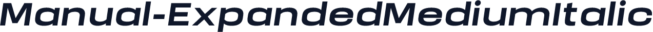 Manual-ExpandedMediumItalic