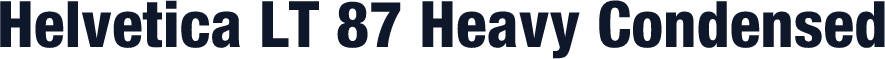 Helvetica LT 87 Heavy Condensed