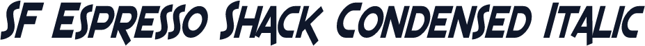 SF Espresso Shack Condensed Italic