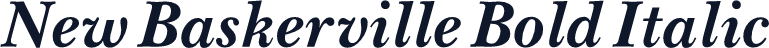 New Baskerville Bold Italic