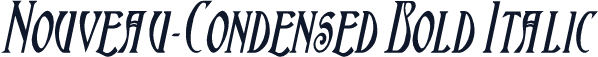 Nouveau-Condensed Bold Italic