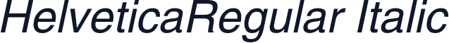 HelveticaRegular Italic