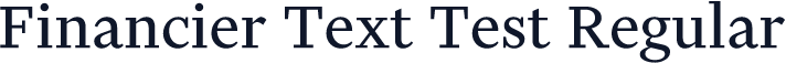 Financier Text Test Regular