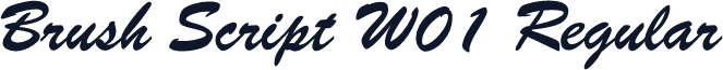 Brush Script W01 Regular