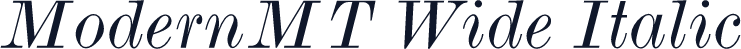 ModernMT Wide Italic
