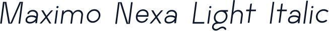 Maximo Nexa Light Italic