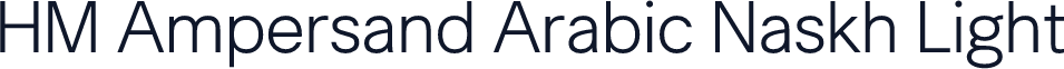 HM Ampersand Arabic Naskh Light