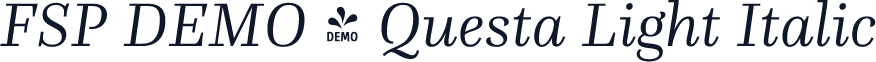 FSP DEMO - Questa Light Italic