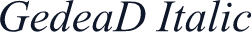 GedeaD Italic