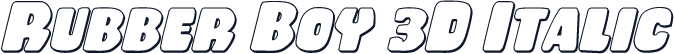 Rubber Boy 3D Italic