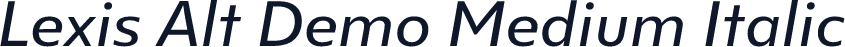 Lexis Alt Demo Medium Italic