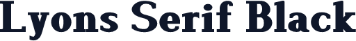 Lyons Serif Black