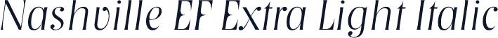 Nashville EF Extra Light Italic
