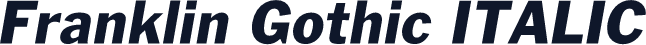 Franklin Gothic ITALIC