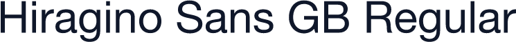Hiragino Sans GB Regular