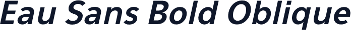 Eau Sans Bold Oblique