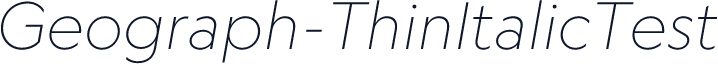 Geograph-ThinItalicTest