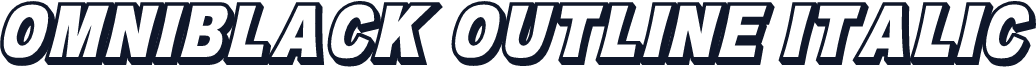 OMNIBLACK Outline Italic