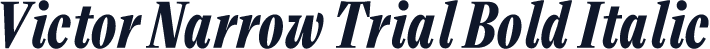Victor Narrow Trial Bold Italic