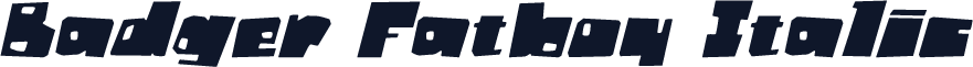 Badger Fatboy Italic