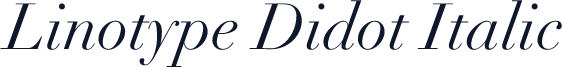 Linotype Didot Italic