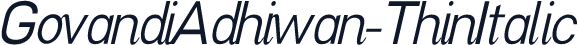 GovandiAdhiwan-ThinItalic