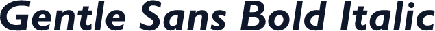 Gentle Sans Bold Italic