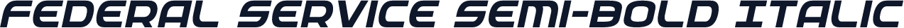 Federal Service Semi-Bold Italic