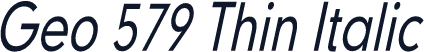 Geo 579 Thin Italic