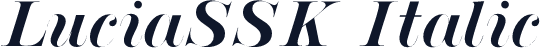 LuciaSSK Italic