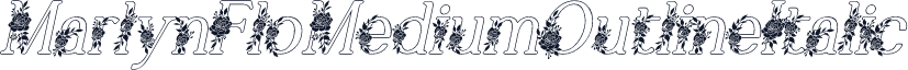 MarlynFloMediumOutlineItalic