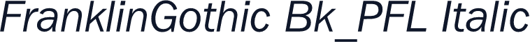 FranklinGothic Bk_PFL Italic