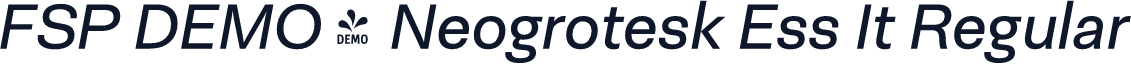 FSP DEMO - Neogrotesk Ess It Regular