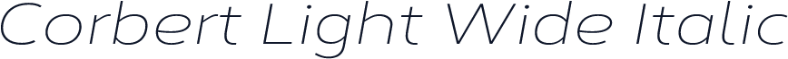 Corbert Light Wide Italic