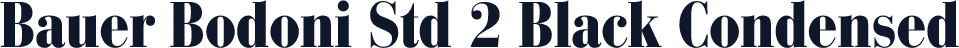 Bauer Bodoni Std 2 Black Condensed