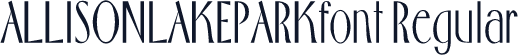 ALLISONLAKEPARKfont Regular