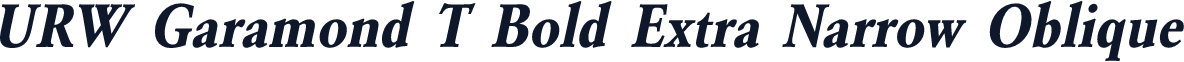 URW Garamond T Bold Extra Narrow Oblique