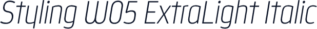 Styling W05 ExtraLight Italic