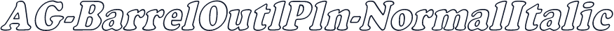 AG-BarrelOutlPln-NormalItalic